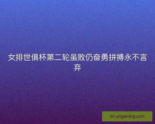 女排世俱杯第二轮虽败仍奋勇拼搏永不言弃
